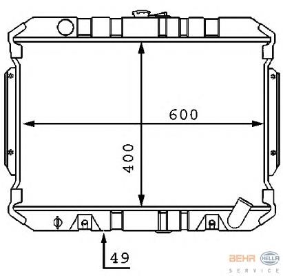 Radiador de esfriamento de motor 504115 NRF