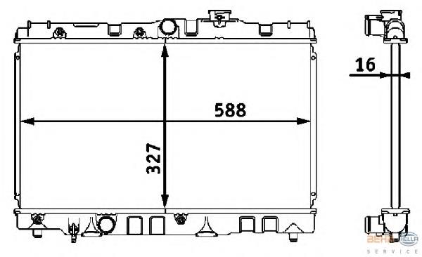 Radiador de esfriamento de motor Toyota 1640011180