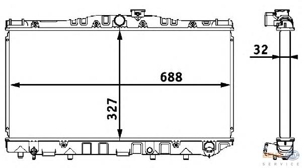 Compre 1640064110 Toyota Radiador de esfriamento de motor