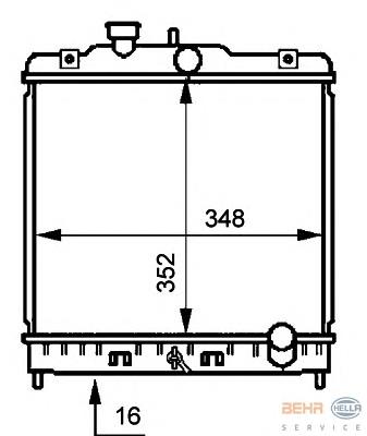 Radiador de esfriamento de motor AC279046 Maxgear