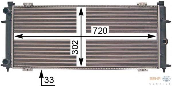 Compre 701121253B VAG Radiador de esfriamento de motor