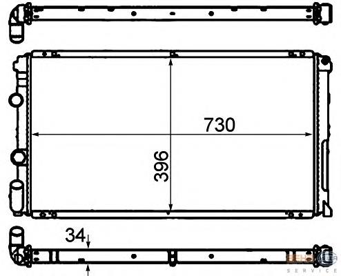 Compre 4502435 Opel Radiador de esfriamento de motor