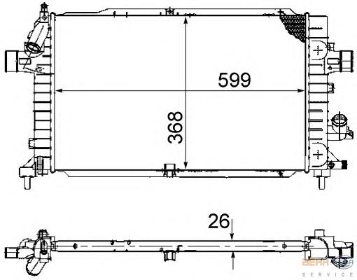 63112A Nissens Radiador de esfriamento de motor