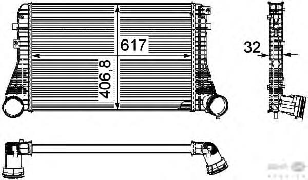 Radiador de intercooler Kamoka 7750072 preço, a partir de 65,18 USD