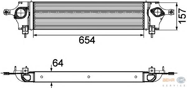 144968841R Renault (RVI) Radiador de intercooler