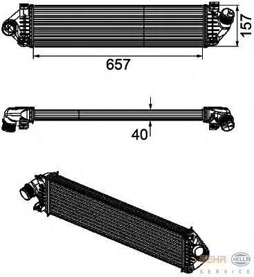 Y60113550C Mazda Radiador de intercooler