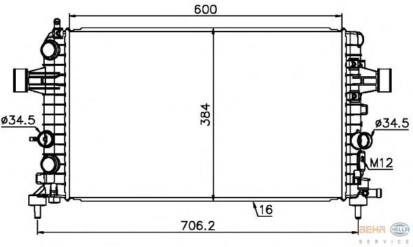13145211 Opel Radiador de esfriamento de motor