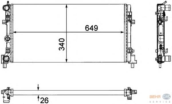 Radiador de esfriamento de motor TP15640012 Tempest