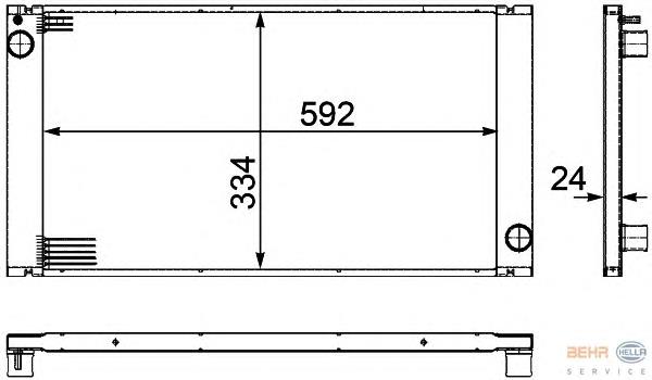 275127504 BMW Radiador de esfriamento de motor