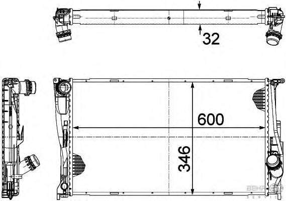 Radiador de esfriamento de motor BMW 17117558480 preço, a partir de 120,92 USD
