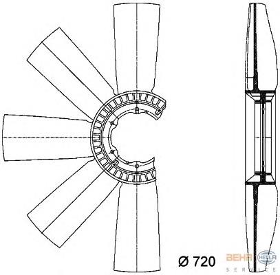 49818 NRF Ventilador (roda de aletas) do radiador de esfriamento