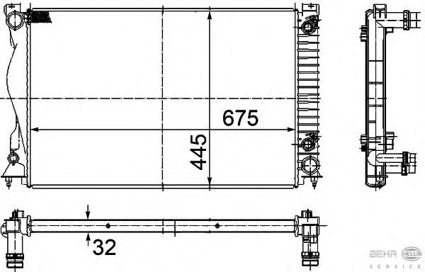 Radiador de esfriamento de motor VAG 4F0121251AF preço, a partir de 114,27 USD
