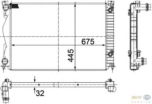 Radiador de esfriamento de motor VAG 4F0121251AE preço, a partir de 158,34 USD