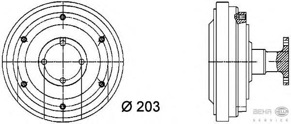 Acoplamento viscoso de ventilador de esfriamento 462123 Diesel Technic