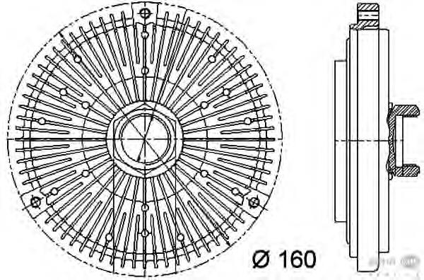 Acoplamento viscoso de ventilador de esfriamento Mercedes A1122000222