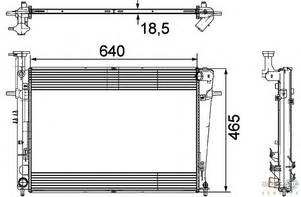 253100Z150 Hyundai/Kia Radiador de esfriamento de motor