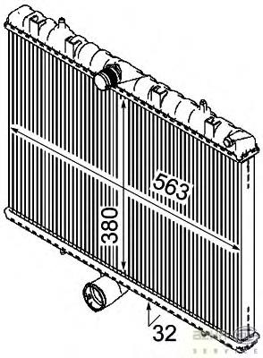 Radiador de esfriamento de motor 00001330Q7 Peugeot/Citroen