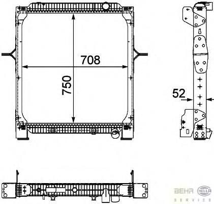 733526 VALEO Radiador de esfriamento de motor