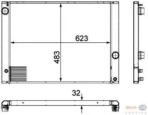 Radiador de esfriamento de motor BMW 17117534914 preço, a partir de 181,59 USD