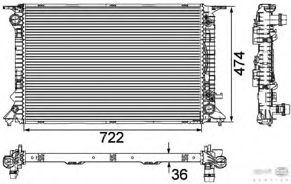 Radiador de esfriamento de motor VAG 9A712125101 preço, a partir de 155,90 USD