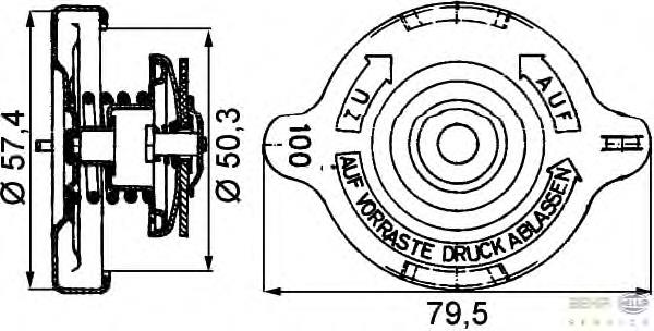 Tampa (tampão) do radiador MB221633 Mitsubishi