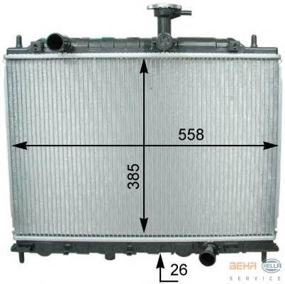 253101GXXX Hyundai/Kia Radiador de esfriamento de motor