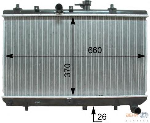 734966 VALEO Radiador de esfriamento de motor