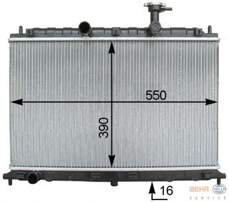 Radiador de esfriamento de motor R302731121 Doowon