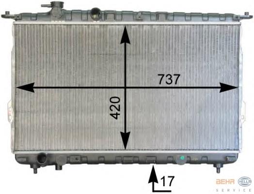 Radiador de esfriamento de motor 253103C001 Hyundai/Kia