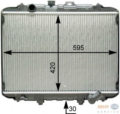 Radiador de esfriamento de motor Hyundai/Kia 2530043620