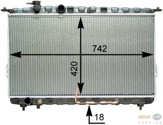 Compre 2531038050 Hyundai/Kia Radiador de esfriamento de motor