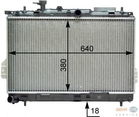 2531017002 Hyundai/Kia Radiador de esfriamento de motor