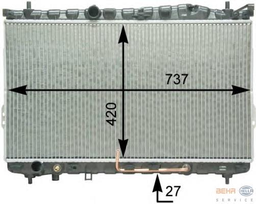 253103A202 Hyundai/Kia Radiador de esfriamento de motor