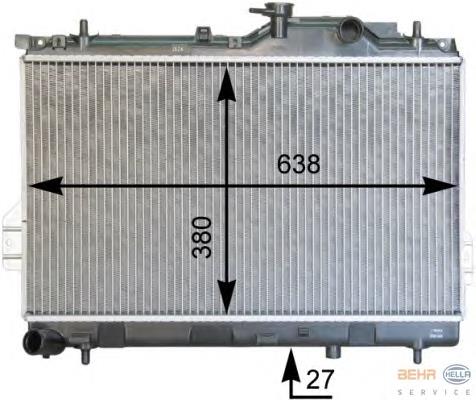 2531017800 Hyundai/Kia Radiador de esfriamento de motor