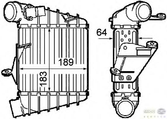 600145804A VAG Radiador de intercooler