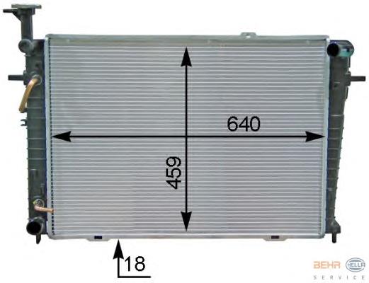 Radiador de esfriamento de motor 253102E801 Hyundai/Kia