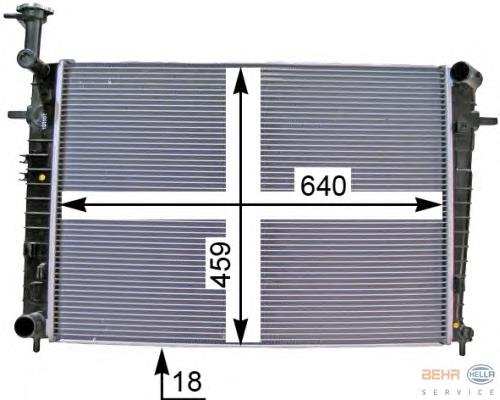 Radiador de esfriamento de motor 253100Z850 Hyundai/Kia