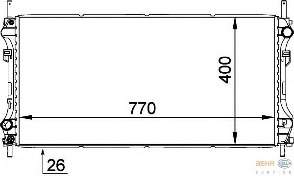734292 VALEO Radiador de esfriamento de motor