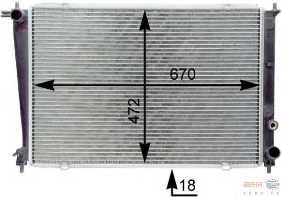 253104A000 HCC Radiador de esfriamento de motor
