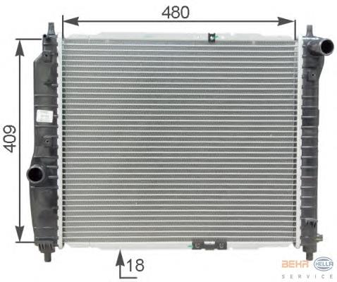 96443475 General Motors Radiador de esfriamento de motor