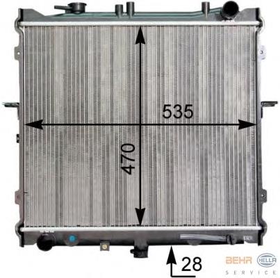 0K01115200A Hyundai/Kia Radiador de esfriamento de motor