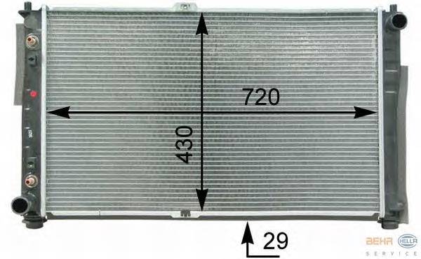 Radiador de esfriamento de motor Hyundai/Kia 0K55415200B