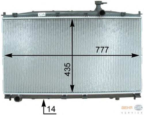 253102B701 Hyundai/Kia Radiador de esfriamento de motor