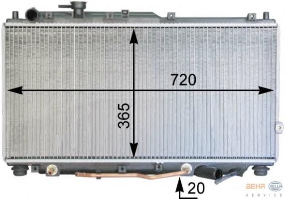 Compre 0K2A115200 Hyundai/Kia Radiador de esfriamento de motor