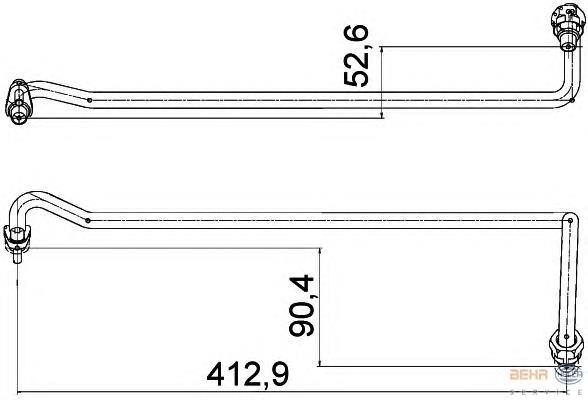 7L0317821D VAG Tubo do radiador de óleo da Caixa Automática de Mudança, inferior
