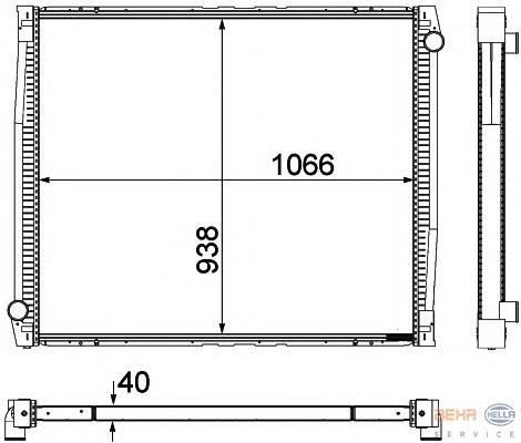 Radiador de esfriamento de motor Nissens 67258