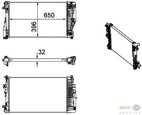 Radiador de esfriamento de motor Mercedes A6395010701 preço, a partir de 204,50 USD