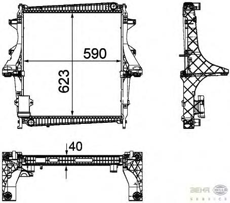 5001875216 Renault (RVI) Radiador de esfriamento de motor