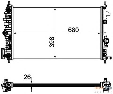 Radiador de esfriamento de motor 1300290 Opel