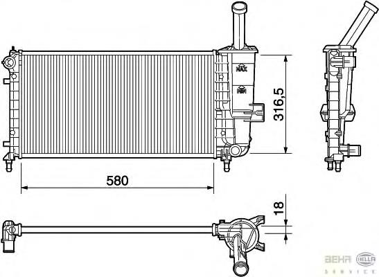 53605 NRF Radiador de esfriamento de motor